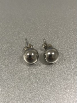 BO percées Argent - Perles en argent lisse 8mm