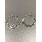 BO percées Argent - Anneaux plats gravés 2.5 cm