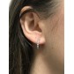 BO percées Argent - Petits anneaux effet perlés et strass 1.5cm