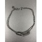 Bracelet Argent - Ovales strass et lisse entrelacés sur multichaines