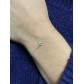 Bracelet Argent - Petit strass en solitaire sur chaine fine 