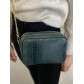 Sac cuir porté travers chainette cuir façon animal 