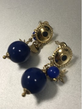 BO percées Acier- Pastilles ornées avec perles et étoile pendantes 