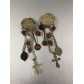 BO percées Acier- Pastilles martelée perles plates, tiges et feuilles 