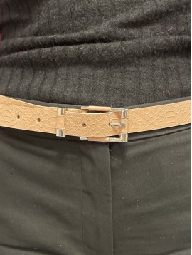 Ceinture fine effet peau de serpent avec fermoir boucle 