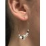 Boucle d'oreilles Acier - Oeil et perles verre et rondelles 