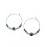 Boucle d'oreilles Acier - Oeil et perles verre et rondelles 