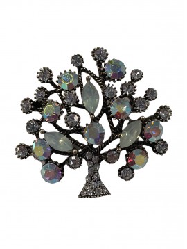 Broche - Grand arbre de vie tout strass 