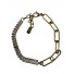 Bracelet Acier - Chaine maillons ovales et incrustations strass