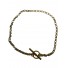 Collier Acier - Fermoir pendentif épais sur chaine anneaux bombés