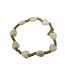 Bracelet Acier - Rang perles coeur et petites perles dorées 