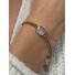 Bracelet Acier- Chaine en maillons ovales effet résine mate 