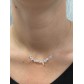 Collier Acier - Rang pierres asymétriques sur chaine fine 