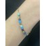 Bracelet Acier - Rang perles carrées sur chaine fine 