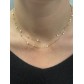 Collier Acier - Multirangs perles dorées et colorées sur chaines fines