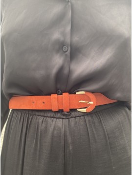 Ceinture  style daim boucle recouverte