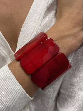 Bracelet - éla enchainements rectangles en résine 