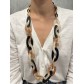 Collier Fantaisie - Enchainement ovales extra-plats en résine
