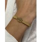 Bracelet Acier - Pendentif arbre de vie sur lien tissu élastique 