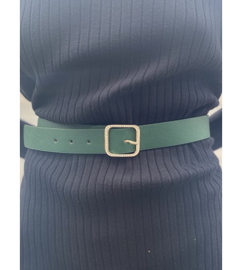 Ceinture boucle dorée strass