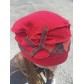 Chapeau toque avec bande tissus brillant et fleur 