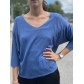 Pull tricot fin manches 3/4