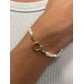 Bracelet Acier - Bracelet perles ovales nacrées et fermoir anneau