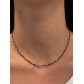 Collier Acier - Chaine perles de verre et métal