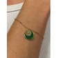 Bracelet Acier -Grande pastille avec étoile en acier sur chaine fine
