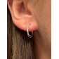 BO percées Argent - Mini créoles argent vielli avec petit serpent