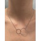 Collier Acier - Anneaux entrelacés sur chaine fine 