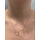 Collier Acier - Anneaux entrelacés sur chaine fine 