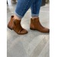 Bottines avec petit talon et zip sur le côté multi matières
