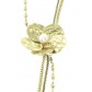 Collier - fleur en métal perle, chaine étoile et double chaine