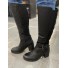 Bottes cavalière avec boucle sur le côté bi-matière