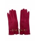 Gants tactiles effet daim avec boucle