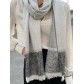 Echarpe large bande lurex en bas