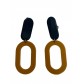 BO Fantaisie - Pastilles ovales pendantes fines perforées en résine