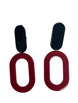 BO Fantaisie - Pastilles ovales pendantes fines perforées en résine