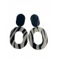 BO Fantaisie- Pastilles ovales pendantes perforées en résine 