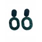 BO Fantaisie- Pastilles ovales pendantes perforées en résine 