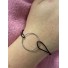 Bracelet Acier - Cercle fin acier sur cordon