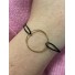 Bracelet Acier - Cercle fin acier sur cordon