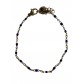Bracelet Acier - Mini perles colorées sur chaine acier 