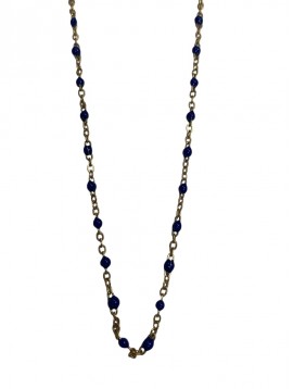 Collier Acier - Mini perles colorées sur chaines acier  