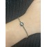 Bracelet Acier - Bracelet avec strass et pendentif pierre 