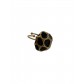 Bague Acier - Boule facettes façon émail réglable
