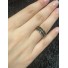 Bague Acier - Jonc façon émail avec ligne centrale  réglable