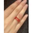 Bague Acier - Jonc façon émail avec ligne centrale  réglable