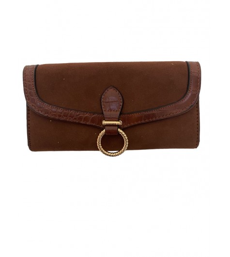 Maro PF compagnon façon daim bordure croco er boucle ronde
